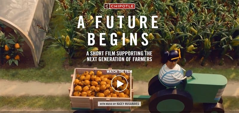 10. Chipotle's A Future Begins - Best Microsite Examples