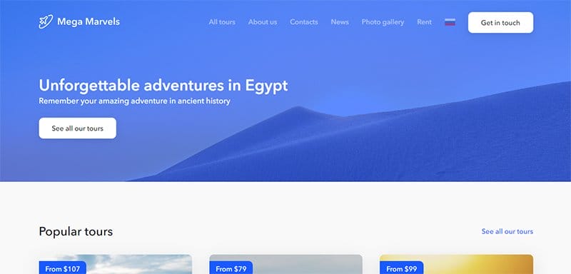 10. Mega Marvels - Real Multilingual Website Examples