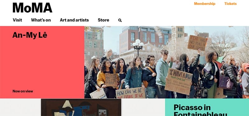 10. MoMA - Best Museum Websites for Design Inspiration Example