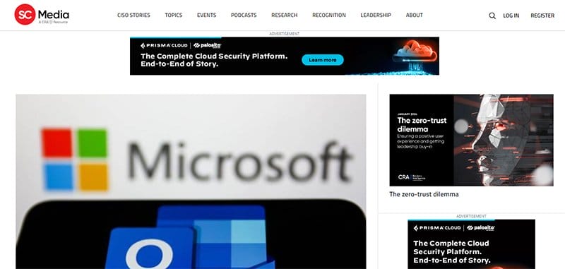 10. SC Media - Best Security Website Design Examples
