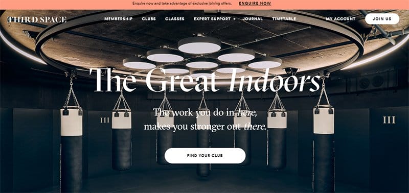 10. Third Space - Best Dynamic Website Examples