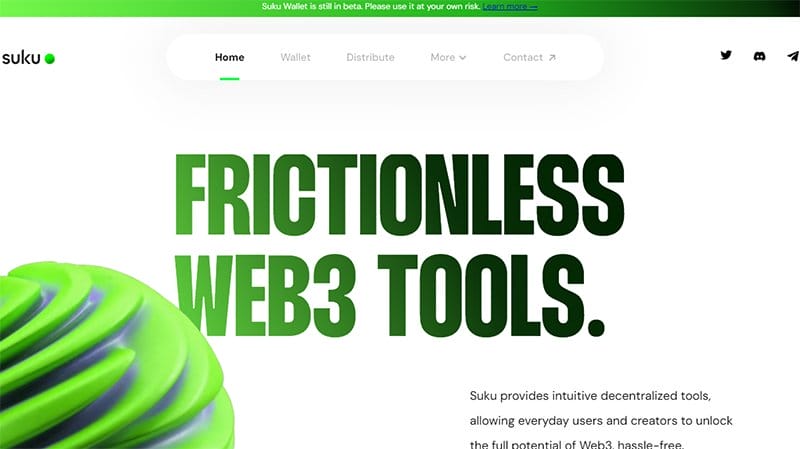 11. Suku - Best Web3 Websites & Design Examples