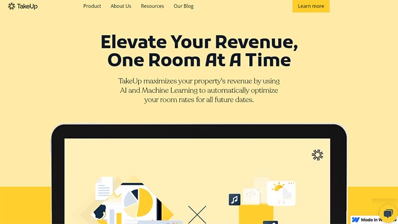 11. TakeUp - Best Black and Gold Website Designs for Inspiration Example