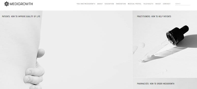 12. Medigrowth - Best Pharmacy Website Design Examples