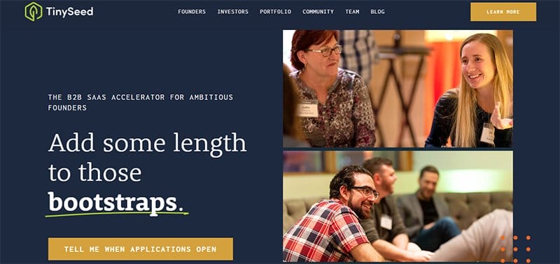 12. TinySeed - Best Blue Websites Example