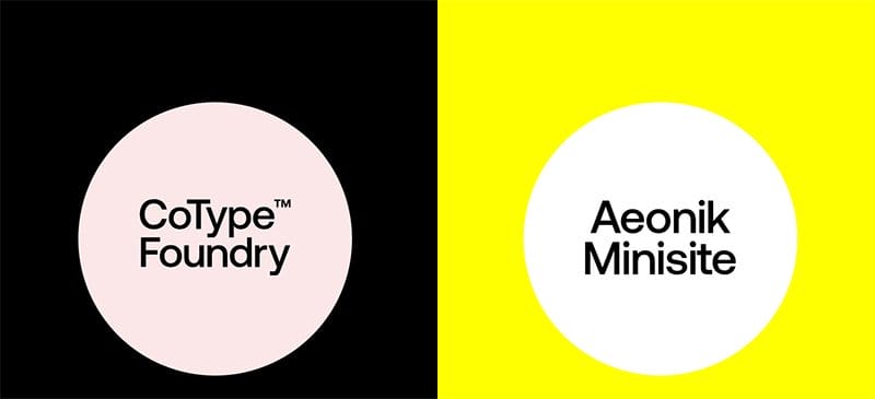 13. CoType Foundry & Aeonik - Stunning Yellow Websites With Color Schemes Example