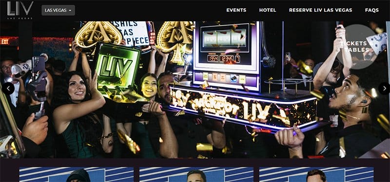 13. LIV NightClub Las Vegas Nightlife Hub - Great Club Website Examples For Design Inspiration