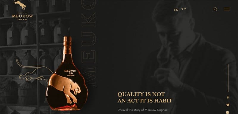 13. Meukow Cognac - Best Luxury Websites For Design Inspiration Example