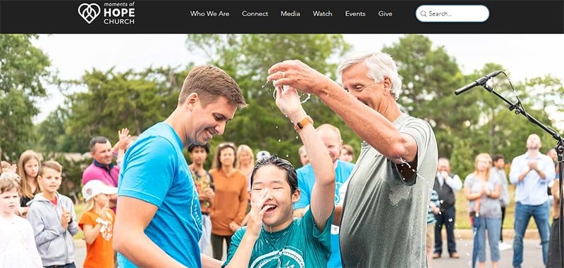 13. Moments of Hope Church - Best Spirituality Website Examples