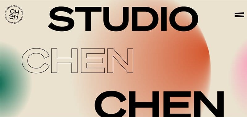 13. Studio Chen Chen - Beautiful Examples of Gradient Websites Example
