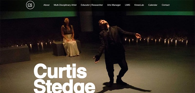 14. Curtis Stedge - Great Personal Academic Website Examples