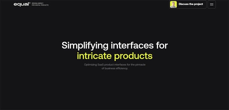 14. Equal Design Agency - Beautiful Examples of Gradient Websites Example