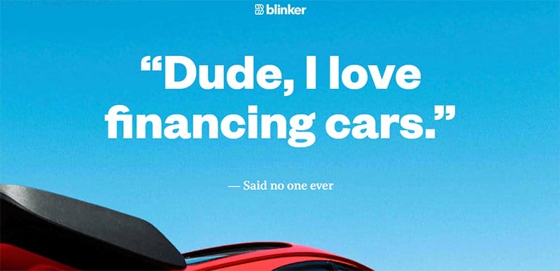 14. I Love Financing Cars - Best Microsite Examples