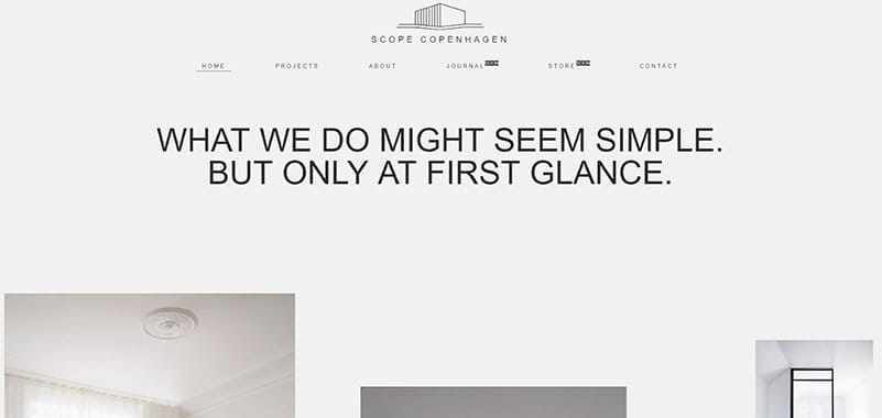 14. SCOPE Copenhagen - Best Clean Website Design Examples