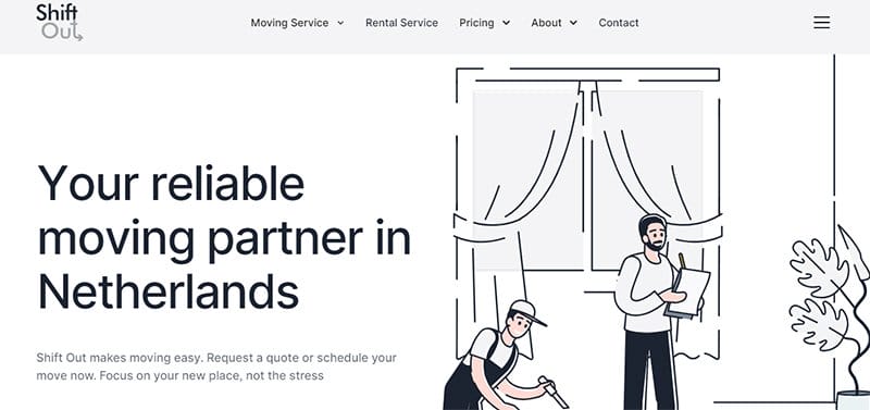 14. Shift Out - Real Multilingual Website Examples