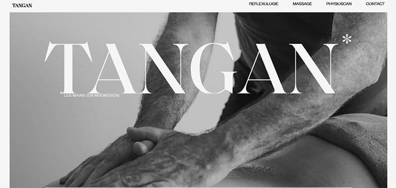 14. Tangan - Best Black and White Website Design Inspiration Example