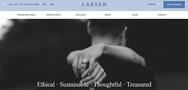 15. Larsen Jewellery - Best Luxury Websites For Design Inspiration Example