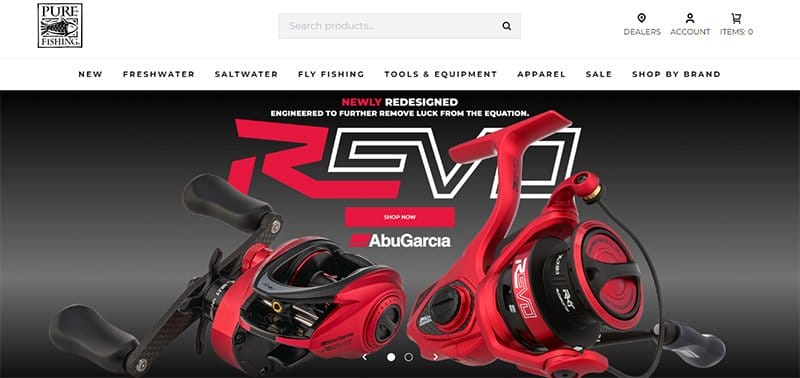 15. Pure Fishing - Best Fishing Websites Design Examples