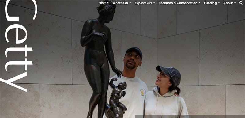 16. Getty - Best Museum Websites for Design Inspiration Example