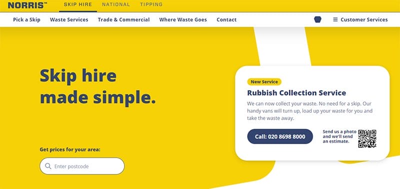 16. Norris - Stunning Yellow Websites With Color Schemes Example