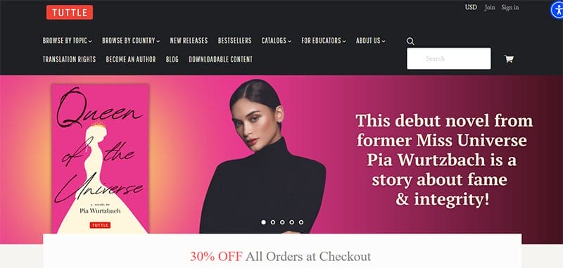 16. Tuttle Publishing - Best Japanese Web Design Examples