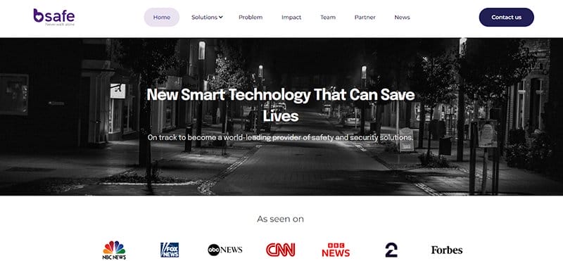 17. BSafe - Best Security Website Design Examples
