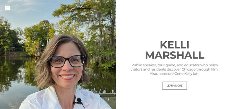 17. Kelli Marshall - Great Personal Academic Website Examples
