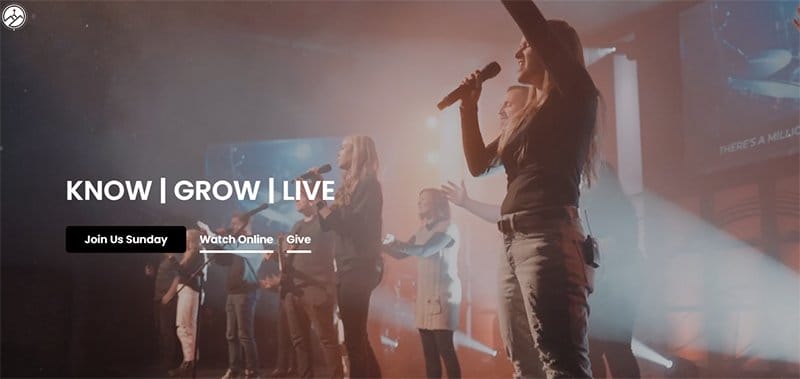 18. Fincastle Baptist Church - Beautiful Examples of Gradient Websites Example
