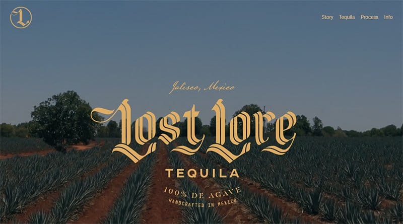 18. Lost Lore Tequila - Best Blue Websites Example