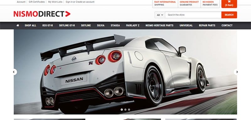 18. NismoDirect.com - Best Japanese Web Design Examples
