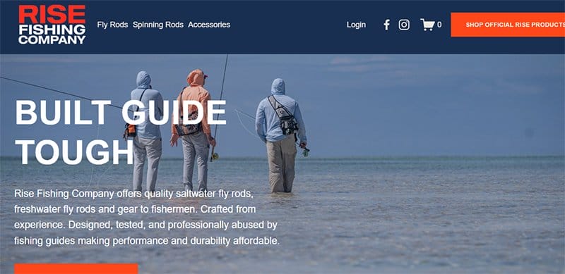 18. Rise Fishing Co. - Best Fishing Websites Design Examples