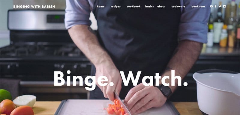 19. Binging With Babish - Best Review Website Design Examples