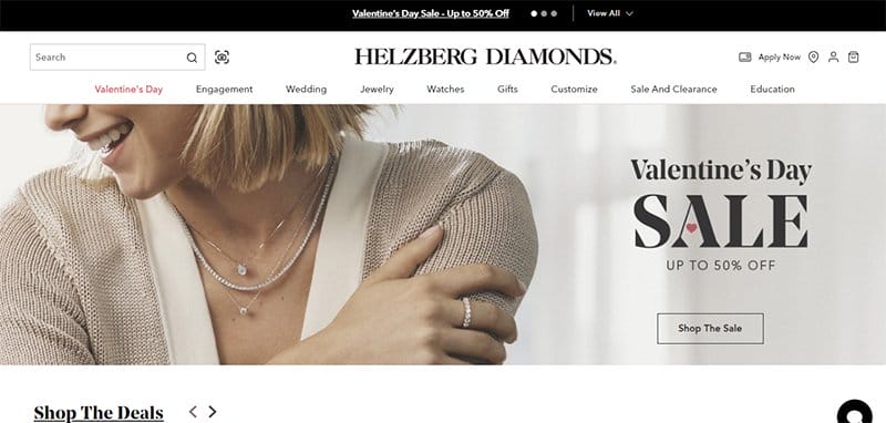 19. Helzberg Diamonds - Best Jewelry Website Design Examples