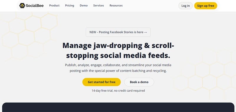 19. Social Bee - Stunning Yellow Websites With Color Schemes Example