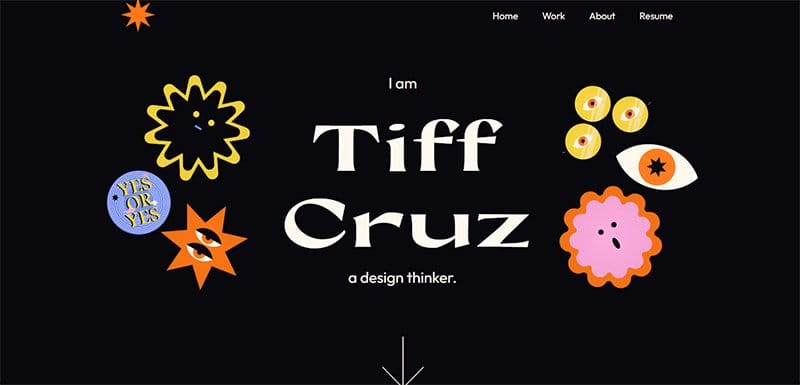 19. Tiffany Cruz - Best Sleek Website Design Examples