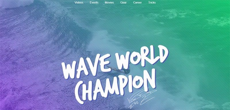 19. Victor Fernadez - Beautiful Examples of Gradient Websites Example