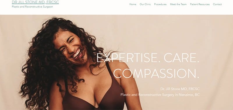2. Dr Jill Stone - Plastic Surgery Websites With Modern Design Example