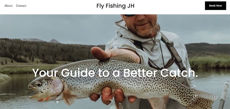 2. Fly Fishing JH - Best Fishing Websites Design Examples