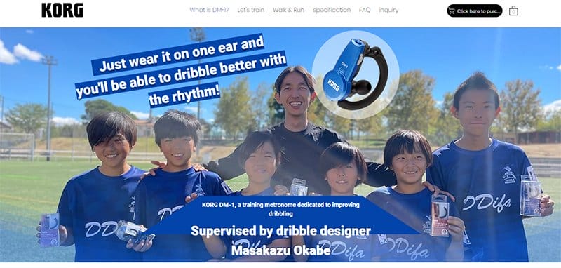 2. KORG - Best Japanese Web Design Examples