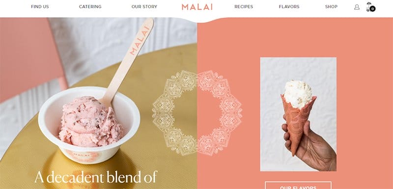 2. Malai - Best Colorful Website Design Examples