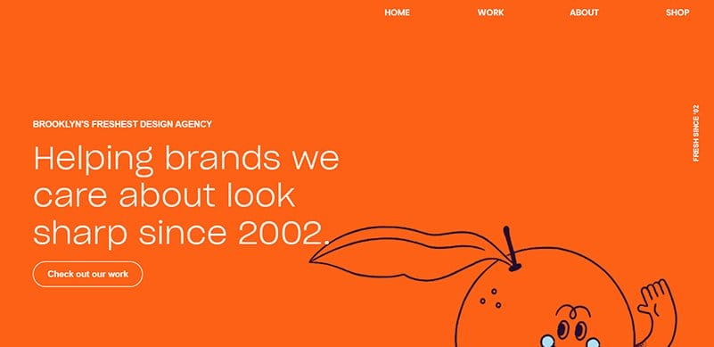 2. OrangeYouGlad - Best Clean Website Design Examples
