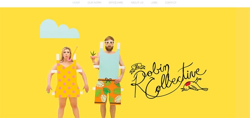 2. The Robin Collective - Stunning Yellow Websites With Color Schemes Example