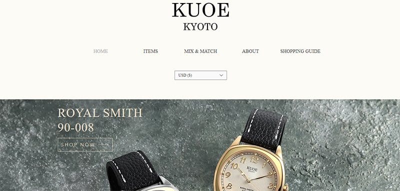 20. Kuoe Kyoto - Best Japanese Web Design Examples