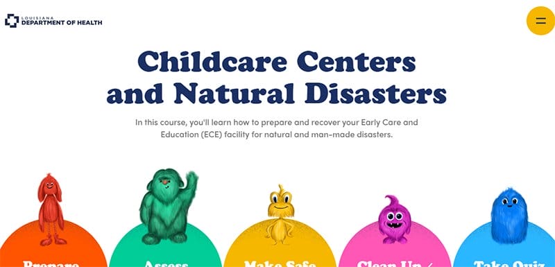 20. Louisiana Department of Health - Best Microsite Examples
