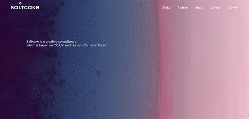 20. SALTCAKE - Beautiful Examples of Gradient Websites Example
