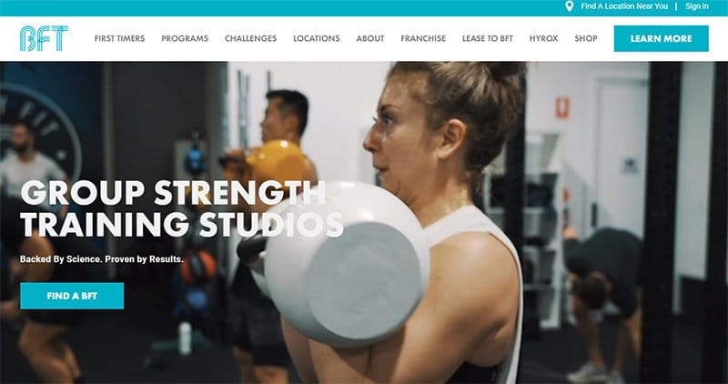 21. Body Fit Training - Best Blue Websites Example