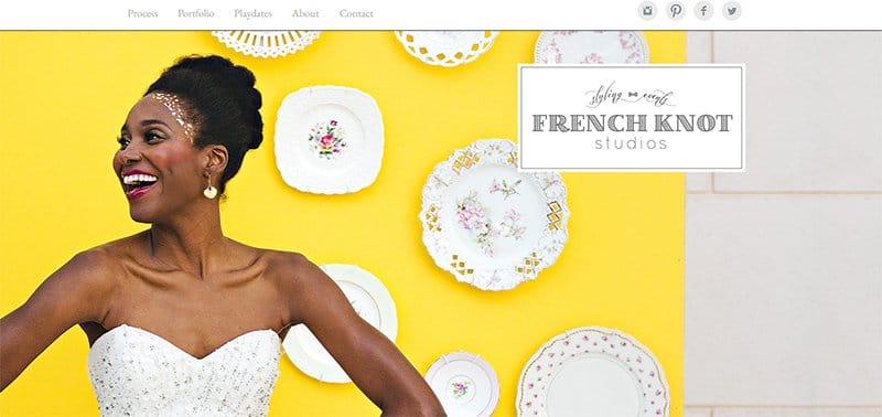21. French Knot Studios - Stunning Yellow Websites With Color Schemes Example