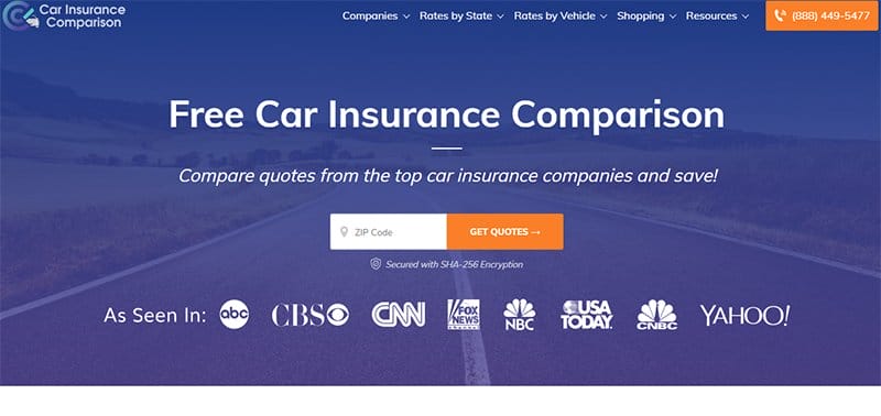 22. Car Insurance Comparison - Best Dynamic Website Examples