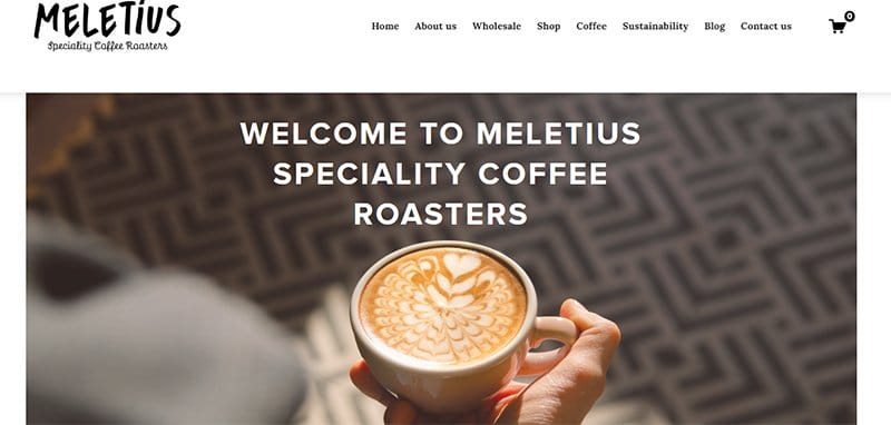 22. Meletius Coffee Roasters - Best Black and White Website Design Inspiration Example