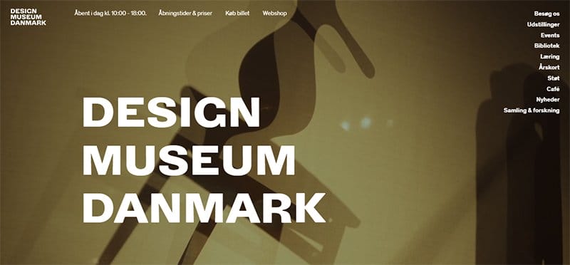 23. Design Museum Danmark - Best Museum Websites for Design Inspiration Example